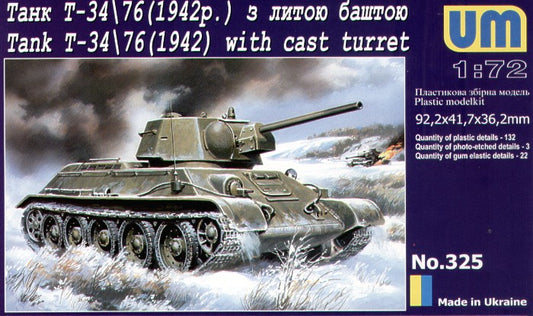 Unimodel 325 1:72 Soviet T-34/76 model 1942