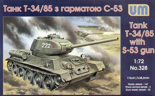 Unimodel 328 1:72 Soviet T-34/85 with S-53 Turret