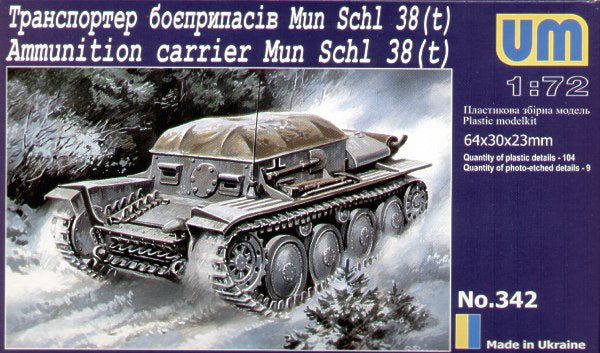 Unimodel 342 1:72 Ammunition Truck based on Pz.Kpfw. 38(t) Light