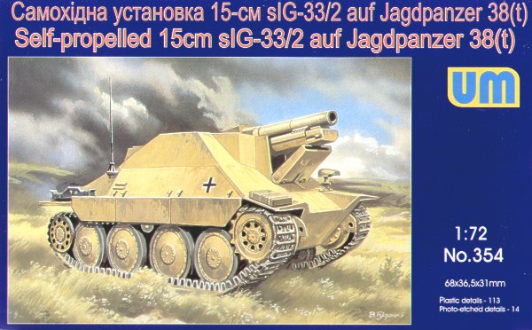 Unimodel 354 1:72 SiG-33/2 Bison Self-Propelled 15cm auf Jagdpanzer 38(t)
