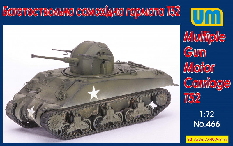 Unimodel 466 1:72 T52 Multiple Gun Motor Carriage