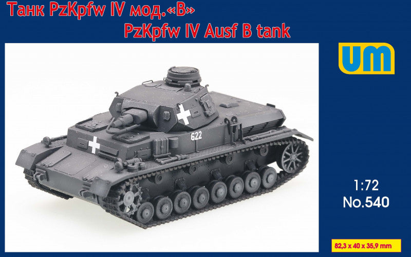 Unimodel 540 1:72 Pz.Kpfw.IV Ausf.B WWII