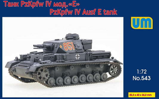 Unimodel 543 1:72 Pz.Kpfw.IV Ausf.E WWII German tank