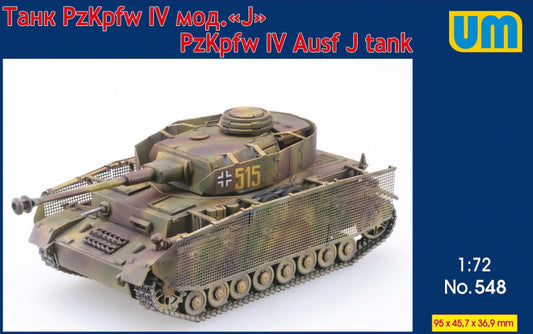 Unimodel 548 1:72 Pz.Kpfw.IV Ausf.J tank