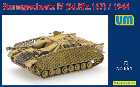 Unimodel 551 1:72 Sturmgeschutz IV (Sd.Kfz.167) 1944