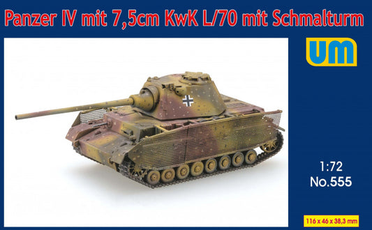 Unimodel 555 1:72 Pz.Kpfw.IV with 7.5cm KwK L/70 Schmalturm