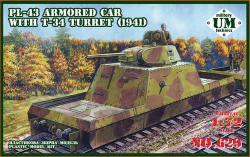 UM-MT 629 1:72 PL-43 Armored Car with T-34 Turret (1941)