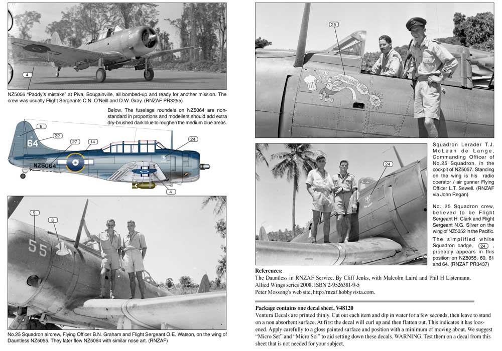 Ventura V48120 1:48 RNZAF Douglas SBD-5 Dauntless - Pacific Theatre, No.25 Squadron