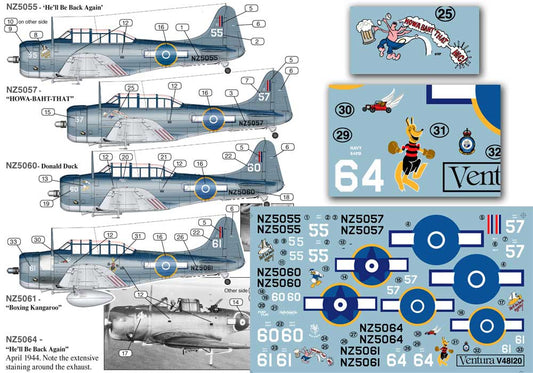 Ventura V48120 1:48 RNZAF Douglas SBD-5 Dauntless - Pacific Theatre, No.25 Squadron