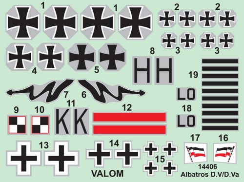 Valom 14406 1:144 Albatros D.V (Dual Combo with 2 kits)