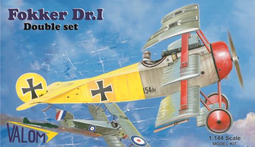 Valom 14407 1:144 Fokker Dr.I Triplane (Dual Combo with 2 kits)