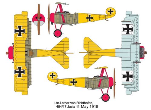 Valom 14407 1:144 Fokker Dr.I Triplane (Dual Combo with 2 kits)