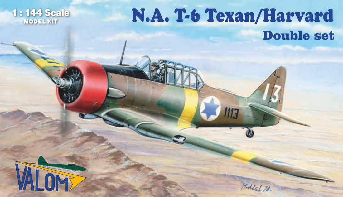 Valom 14410 1:144 North-American T-6 Texan/Harvard (Camouflaged) Double Kit