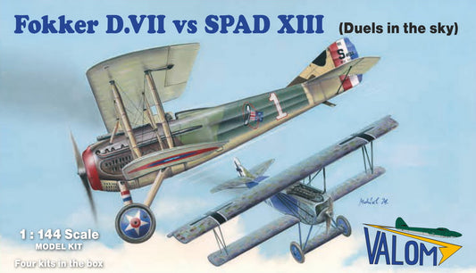 Valom 14419 1:144 Fokker D.VII vs. Spad XIII Duels in the sky (Dual Combo with 2 of each kits)