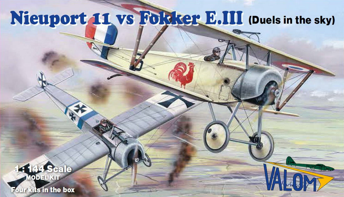 Valom 14420 1:144 Nieuport N.11 vs. Fokker E.III (2+2 in 1) Duels in the sky (Dual Combo with 2 of each kit)
