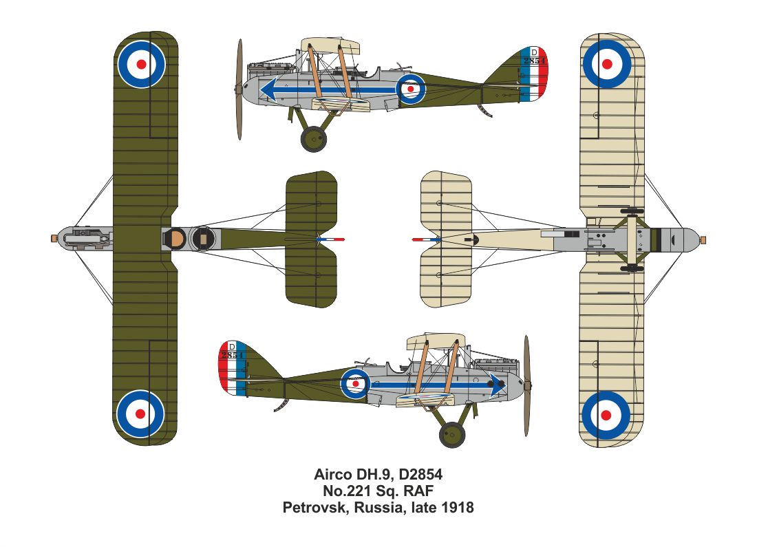 Valom 14425 1:144 Airco DH.9 (Double set. Includes 2 kits)
