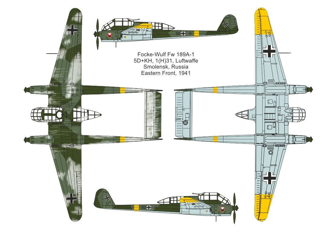 Valom 14445 1:144 Focke-Wulf Fw-189A-2 (Winter Camouflage)re-box, new decals