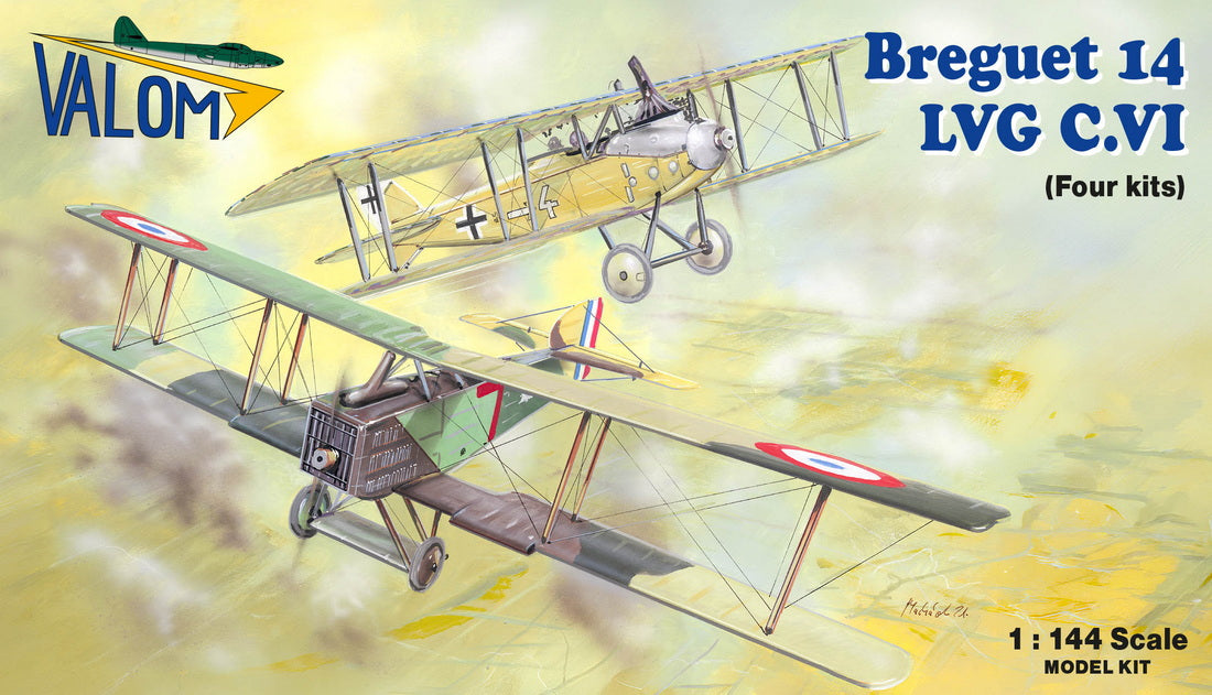 Valom 14456 1:144 Breguet 14 vs. LVG C.VI (2+2 in1) four kits in total