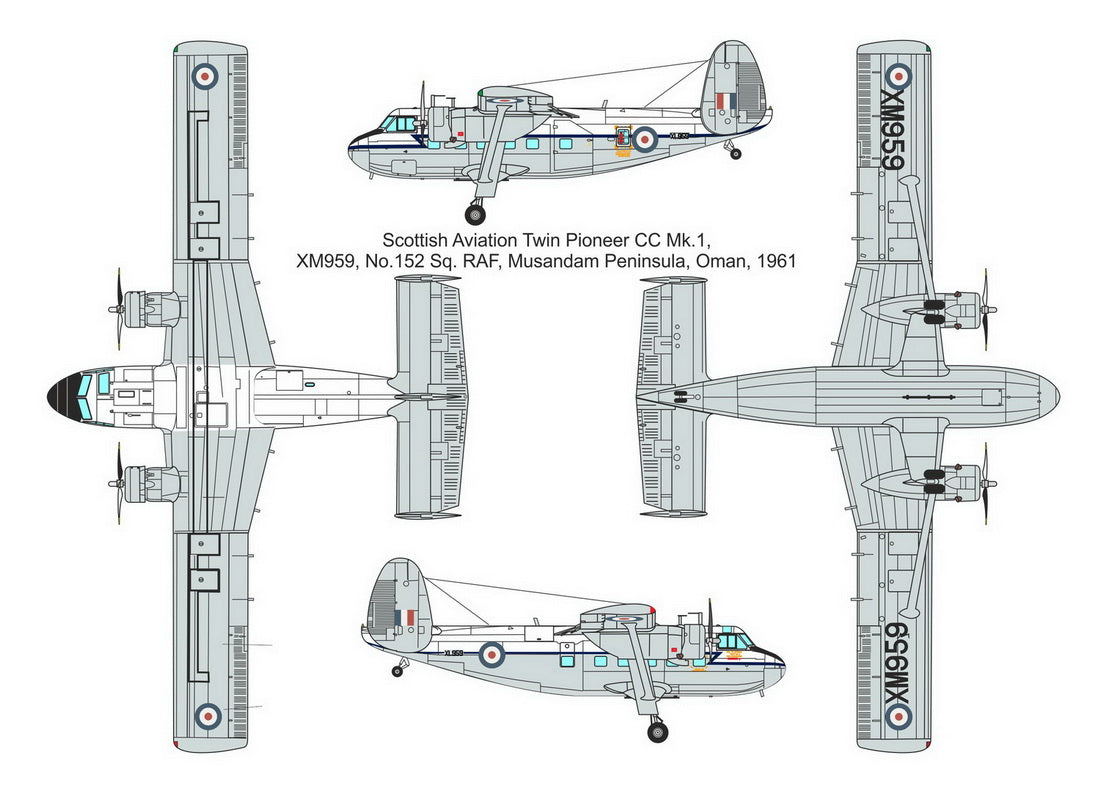 Valom 72138 1:72 Scottish-Aviation Twin Pioneer (RAF Southwest Asia)