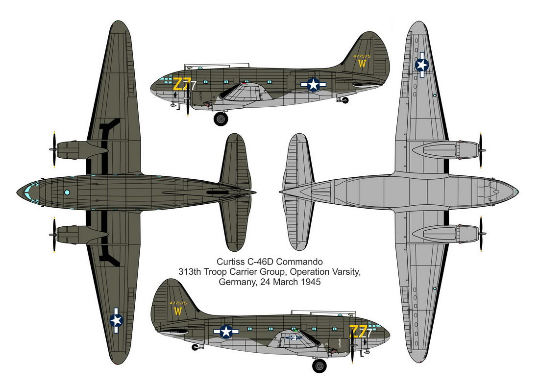 Valom 72152 1:72 Curtiss C-46D Commando 'Operation Varsity' resin parts (engines)