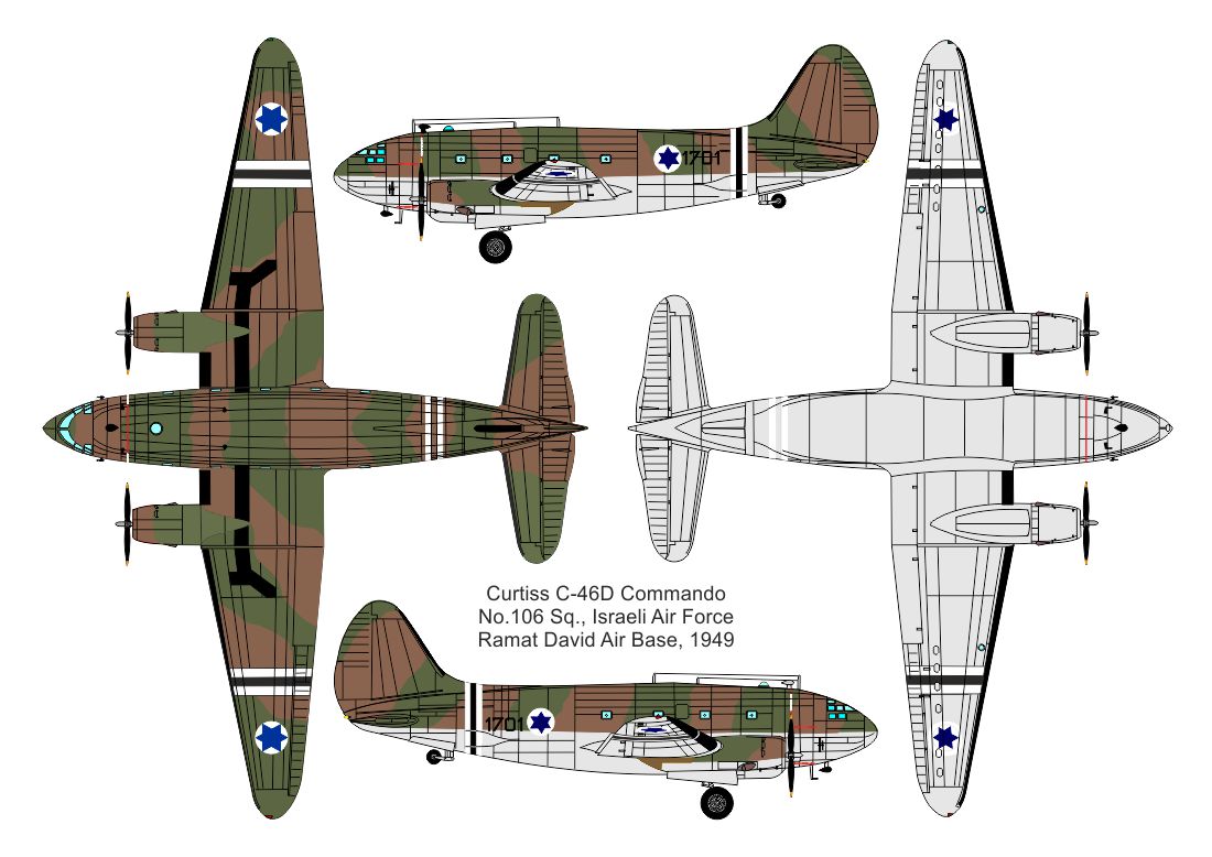 Valom 72155 1:72 Curtiss C-46A Commando (Israeli Air Force)