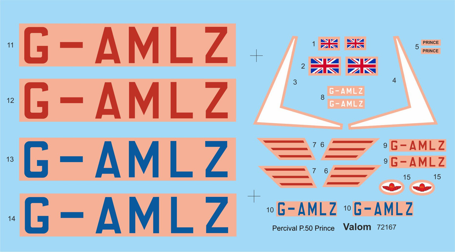 Valom 72167 1:72 Percival P.50 Prince (G-AMLZ)