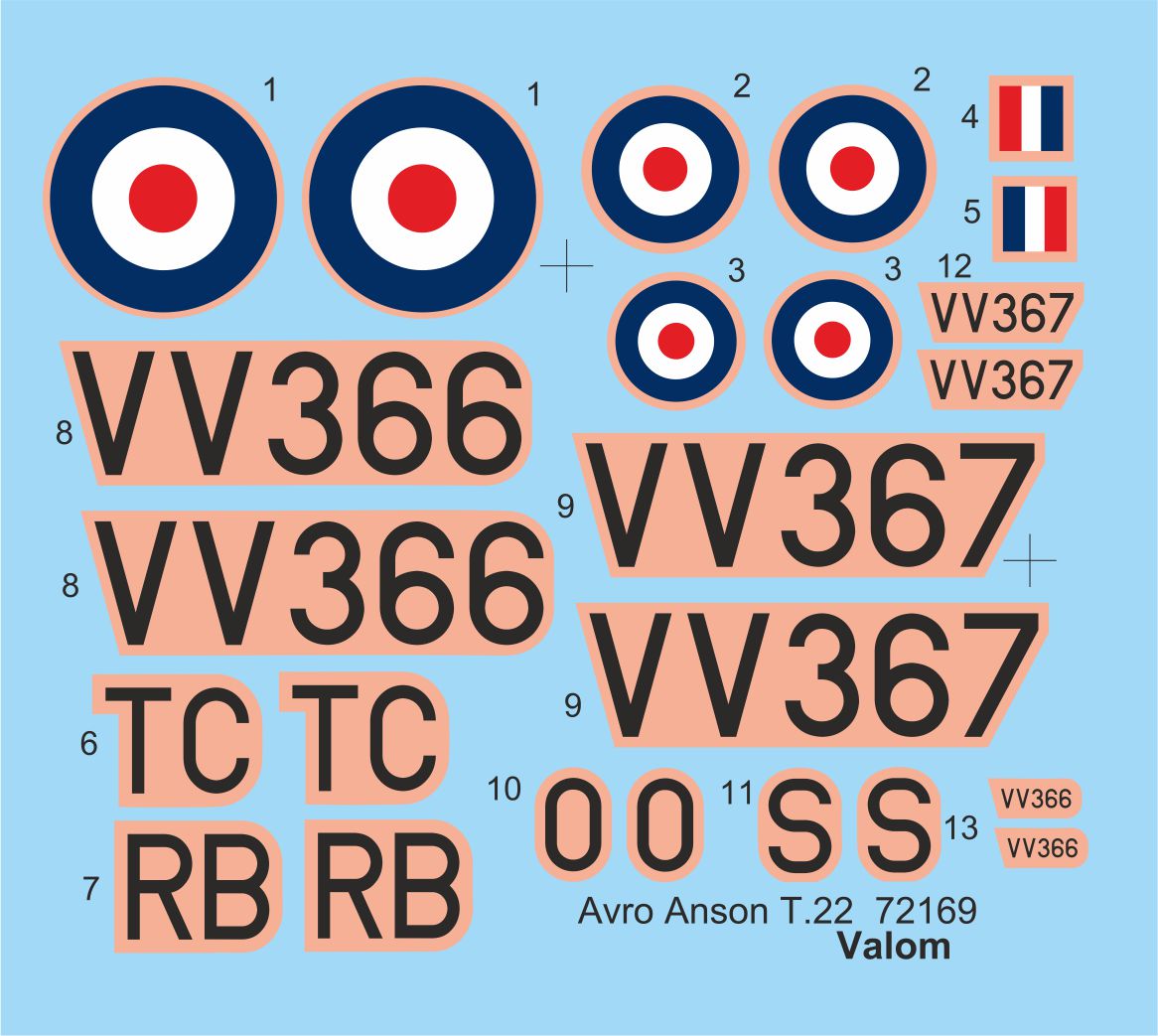 Valom 72169 1:72 Avro Anson T Mk.22 (RAF)