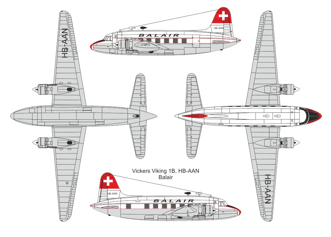 Valom 72172 1:72 Vickers Viking 1B 'Airlines' (Balair, Eagle Airways) re-box, new decals