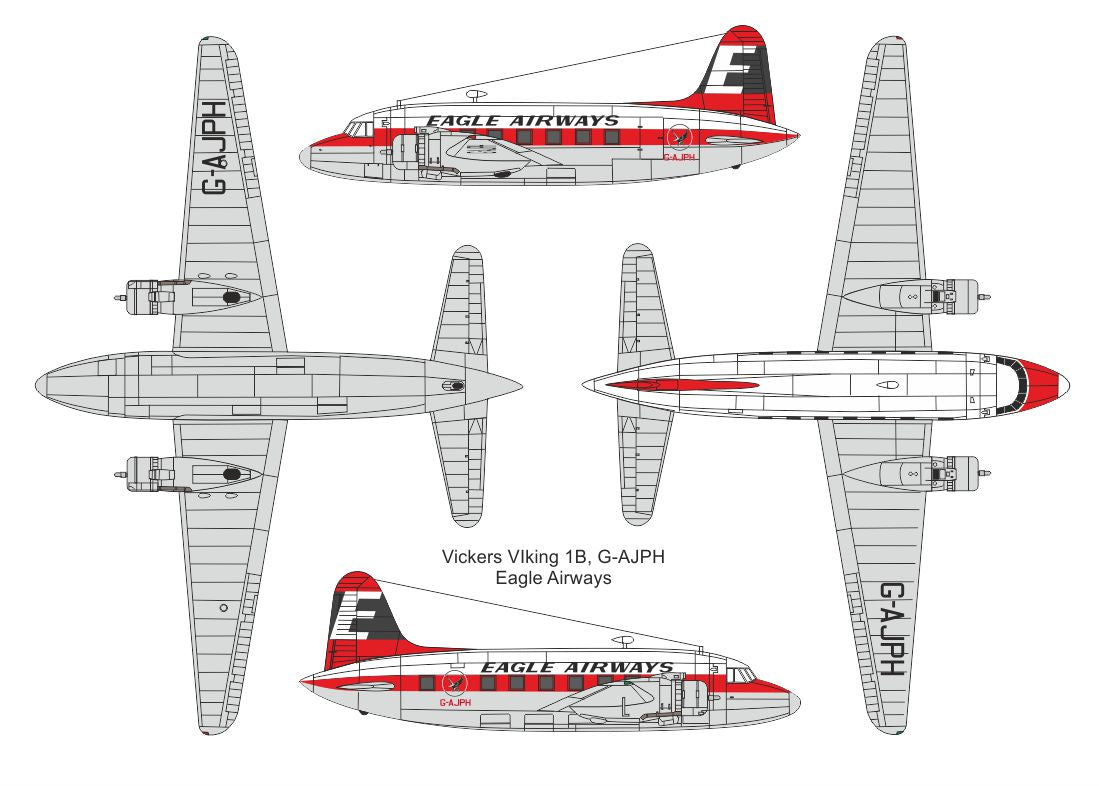 Valom 72172 1:72 Vickers Viking 1B 'Airlines' (Balair, Eagle Airways) re-box, new decals