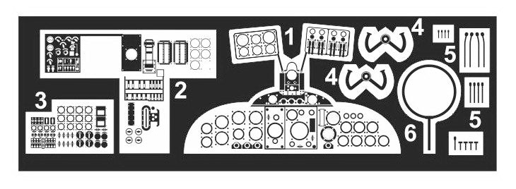 Valom DSV03 1:72 de Havilland DH.91 Albatross Interior set (passengers' seats and tables)