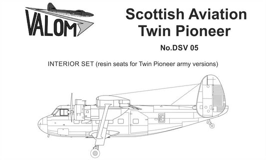 Valom DSV05 1:72 Scottish-Aviation Twin Pioneer Army versions resin seats