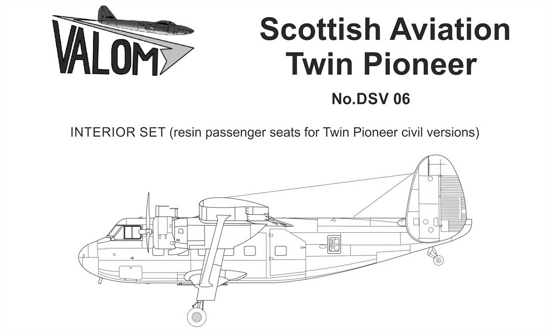 Valom DSV06 1:72 Scottish-Aviation Twin Pioneer Civil version resin seats