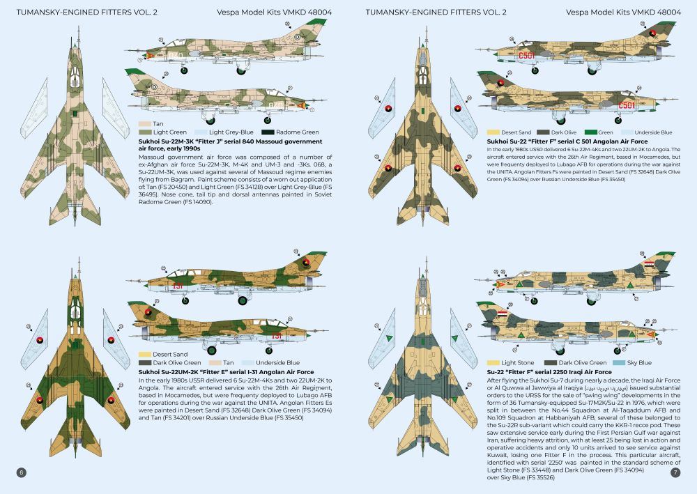 Vespa Models VD48004 1:48 Tumansky-Engined Ã¢â‚¬Å“FittersÃ¢â‚¬Â Vol.2 (Sukhoi Su-22M-3K, Su-22UM-3K, Fitter F)