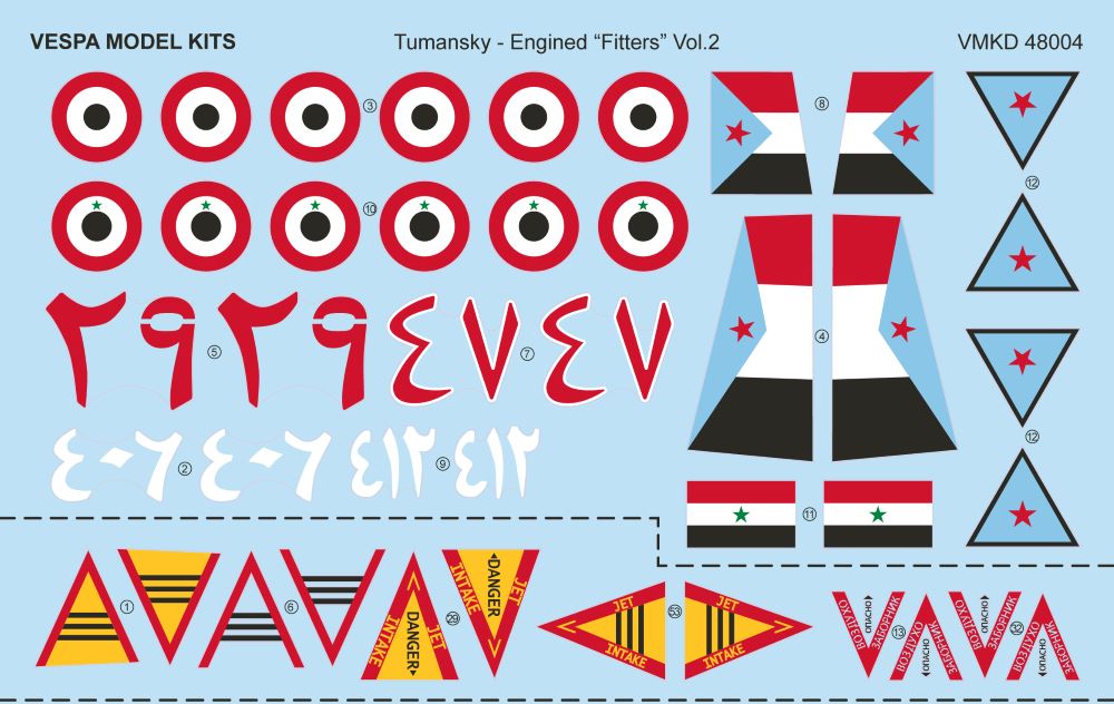Vespa Models VD48004 1:48 Tumansky-Engined Ã¢â‚¬Å“FittersÃ¢â‚¬Â Vol.2 (Sukhoi Su-22M-3K, Su-22UM-3K, Fitter F)