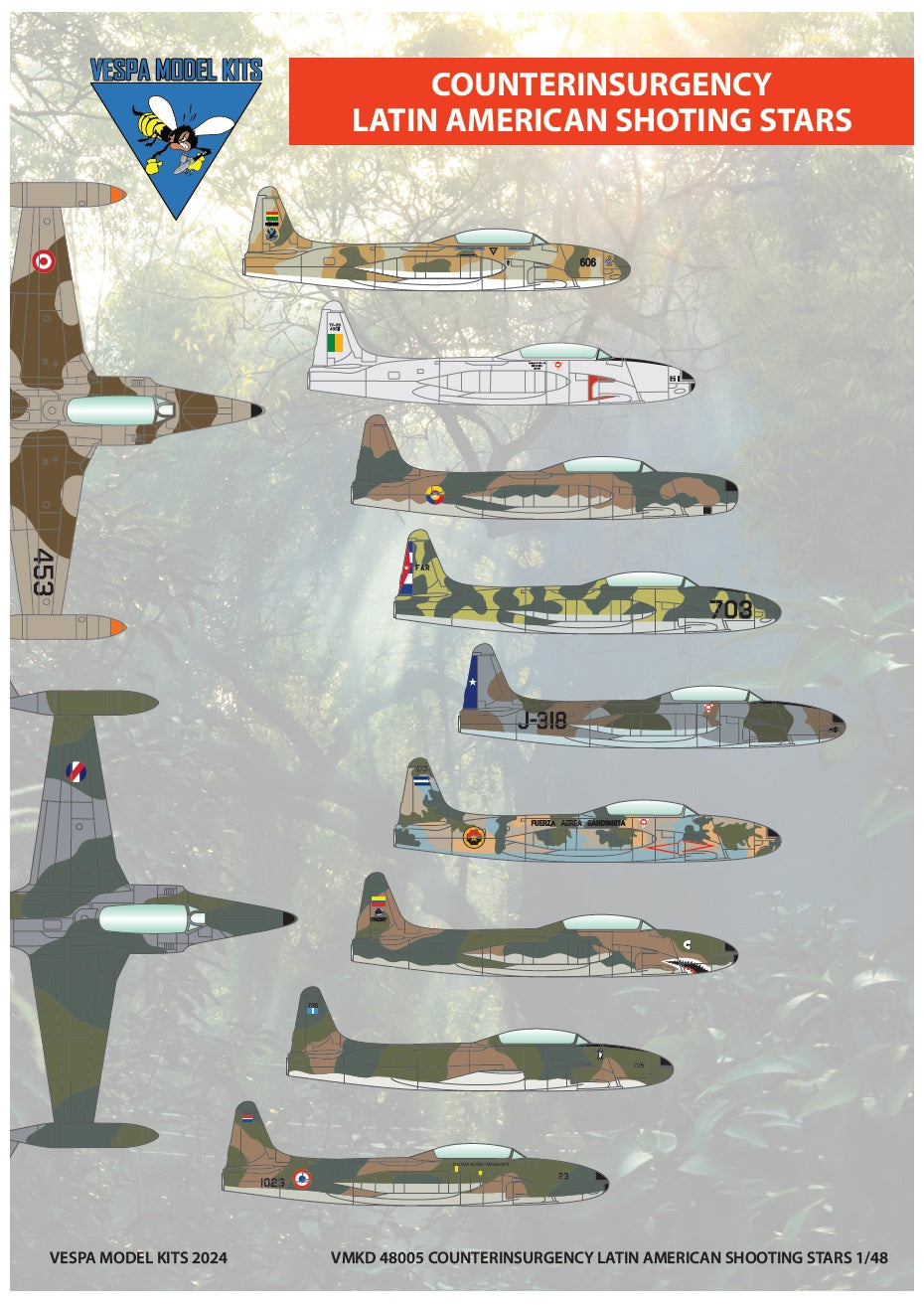 Vespa Models VD48005 1:48 Latin American Counter-Insurgency Shooting Stars (Lockheed AT-33A)