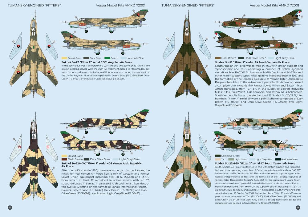 Vespa Models VD72001 1:72 Tumansky-Engined Ã¢â‚¬Å“FittersÃ¢â‚¬Â (Sukhoi Su-22M-3K/ Su-22UM-3K, Fitter F)
