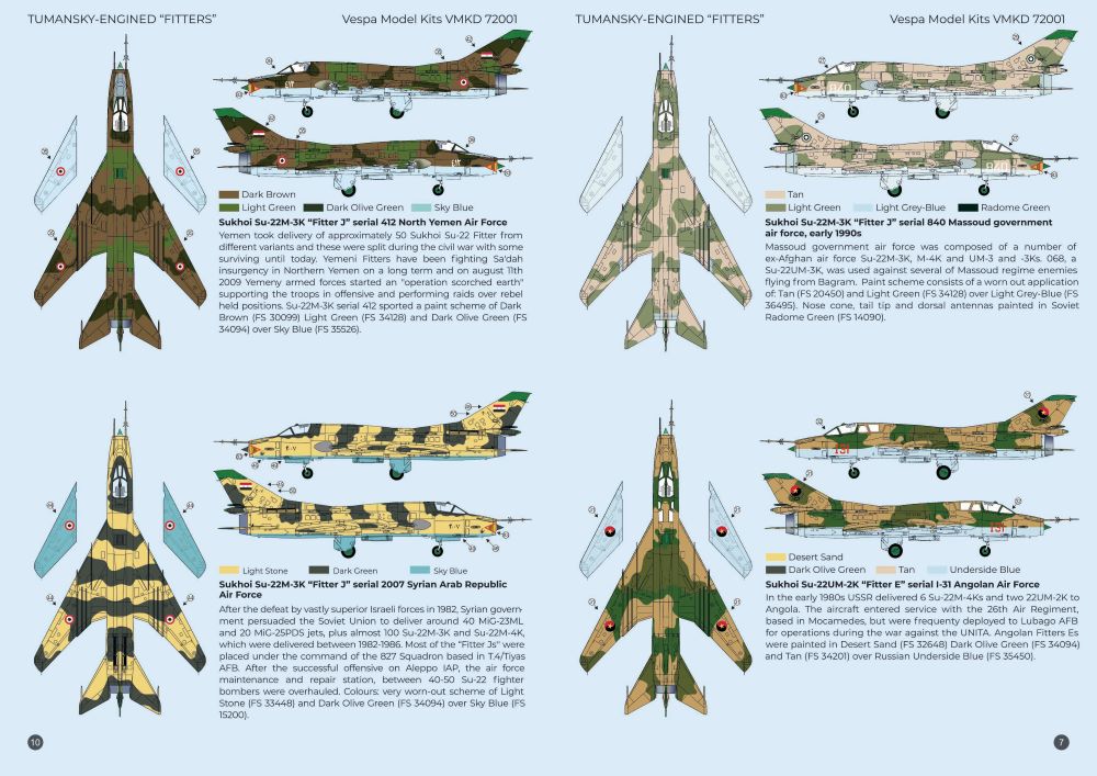 Vespa Models VD72001 1:72 Tumansky-Engined Ã¢â‚¬Å“FittersÃ¢â‚¬Â (Sukhoi Su-22M-3K/ Su-22UM-3K, Fitter F)