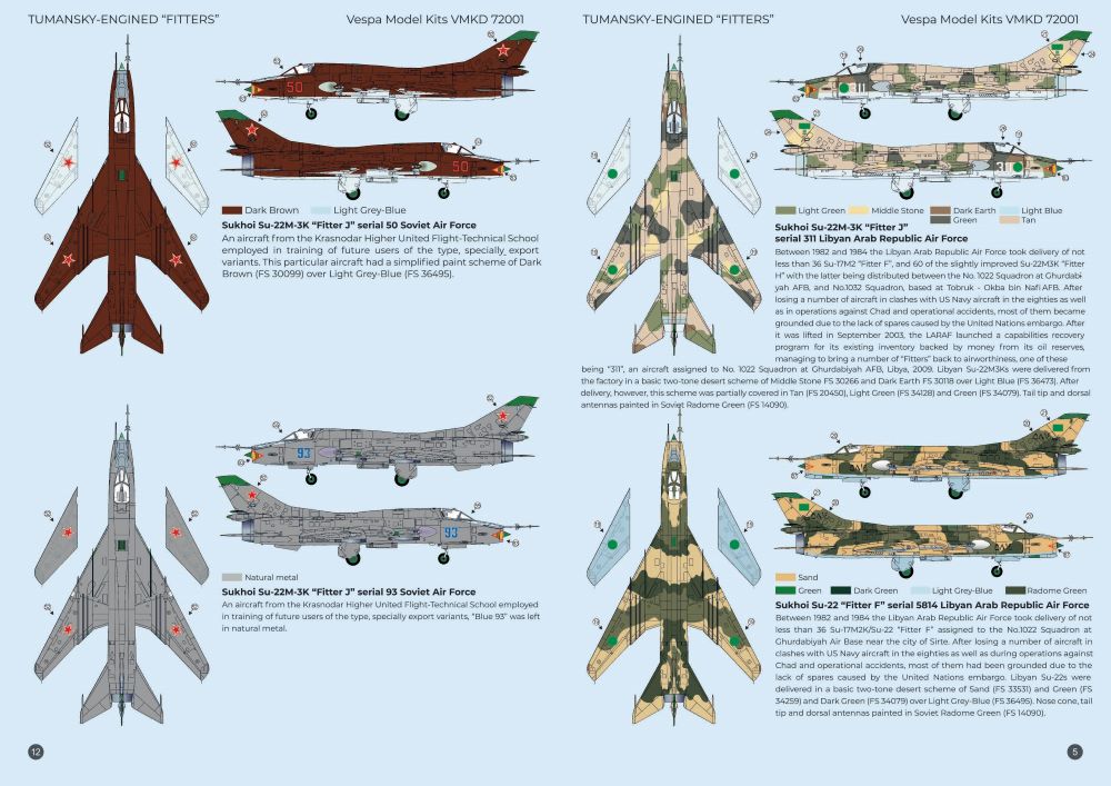 Vespa Models VD72001 1:72 Tumansky-Engined Ã¢â‚¬Å“FittersÃ¢â‚¬Â (Sukhoi Su-22M-3K/ Su-22UM-3K, Fitter F)