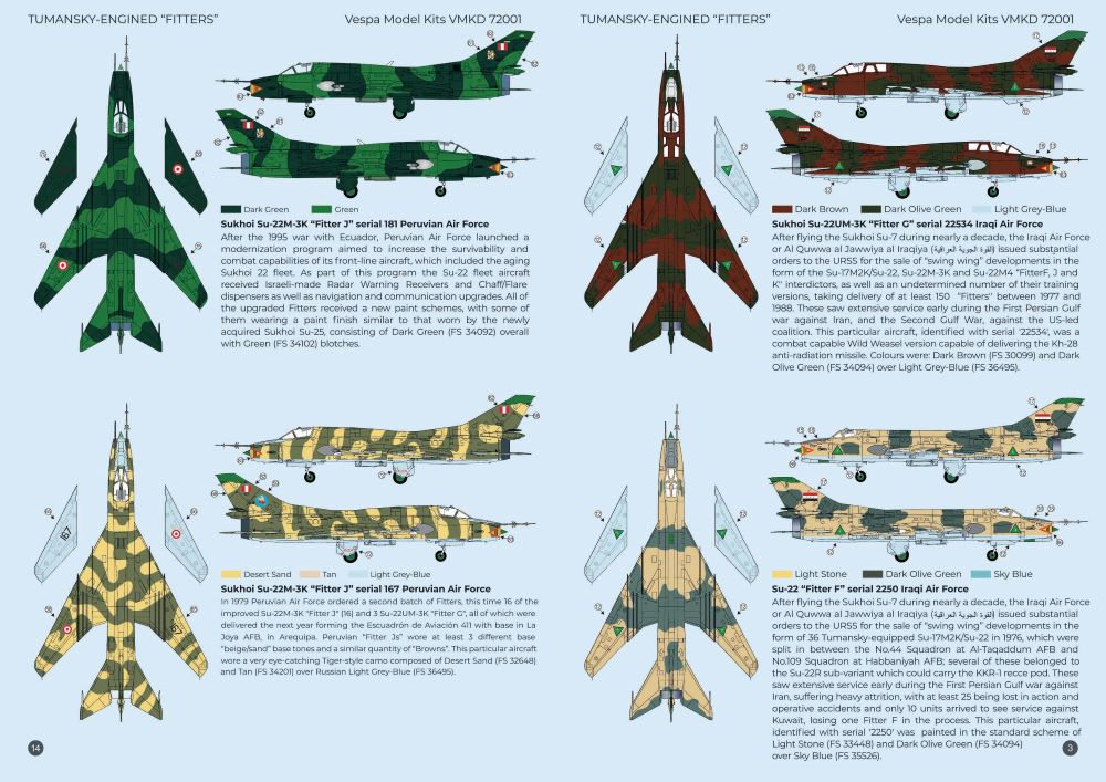 Vespa Models VD72001 1:72 Tumansky-Engined Ã¢â‚¬Å“FittersÃ¢â‚¬Â (Sukhoi Su-22M-3K/ Su-22UM-3K, Fitter F)