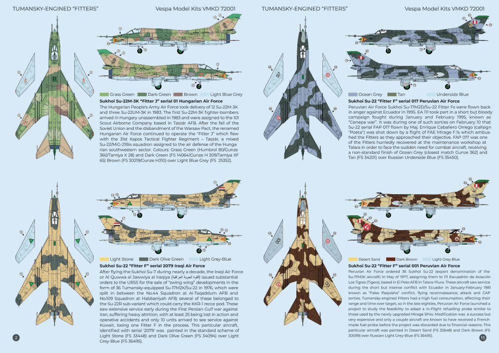 Vespa Models VD72001 1:72 Tumansky-Engined Ã¢â‚¬Å“FittersÃ¢â‚¬Â (Sukhoi Su-22M-3K/ Su-22UM-3K, Fitter F)