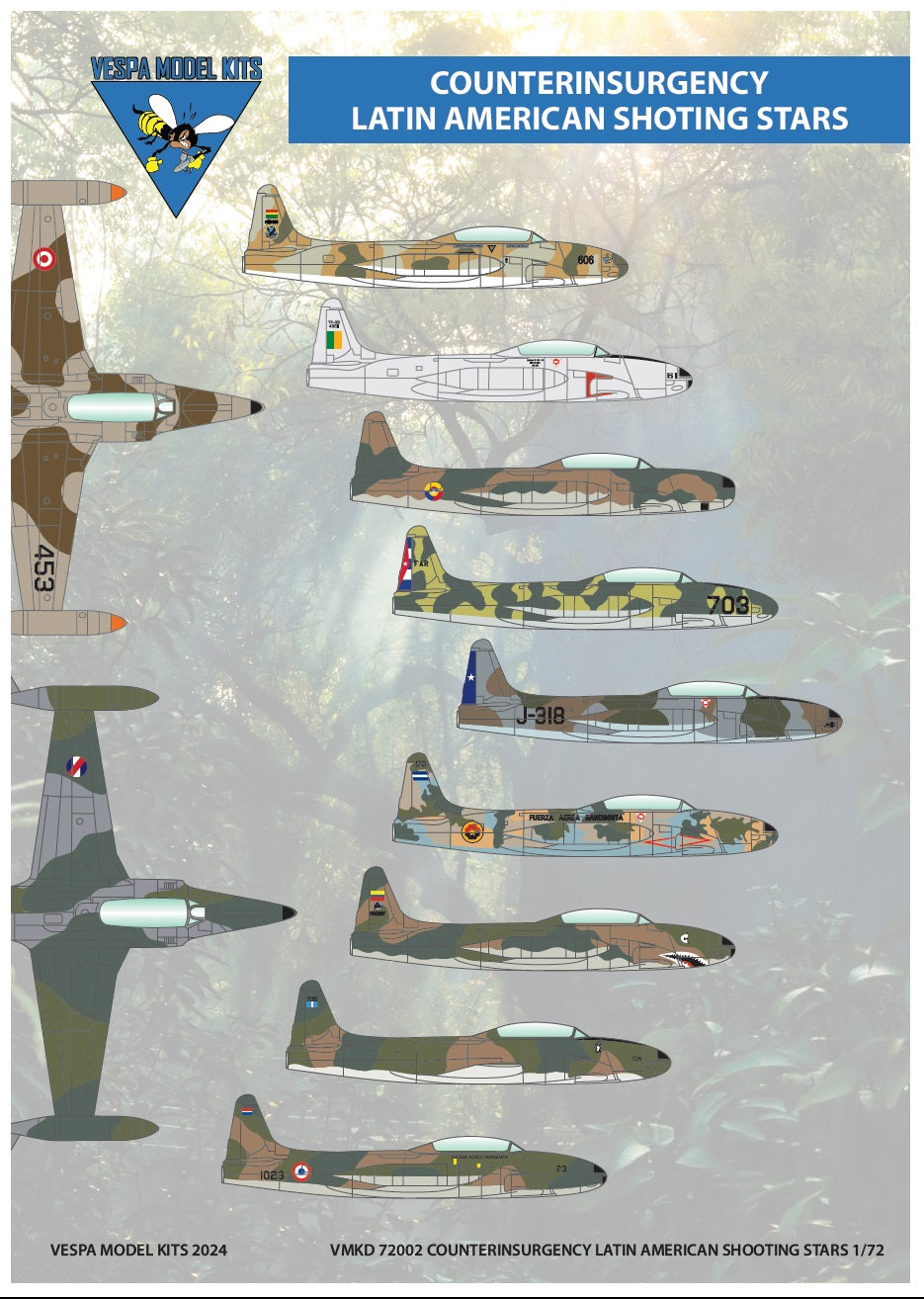 Vespa Models VD72002 1:72 Latin American Counter-Insurgency Shooting Stars (Lockheed AT-33A)