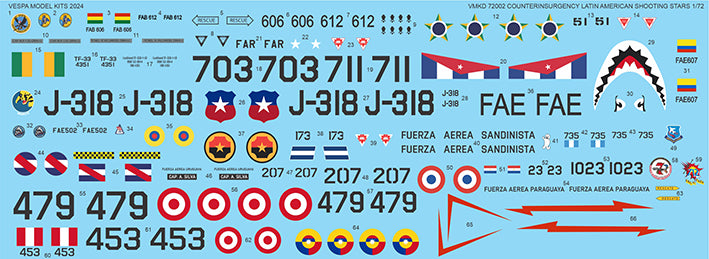 Vespa Models VD72002 1:72 Latin American Counter-Insurgency Shooting Stars (Lockheed AT-33A)