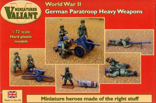 Valiant Miniatures 0010 1:72 WWII German Paratroopers and heavy weapons