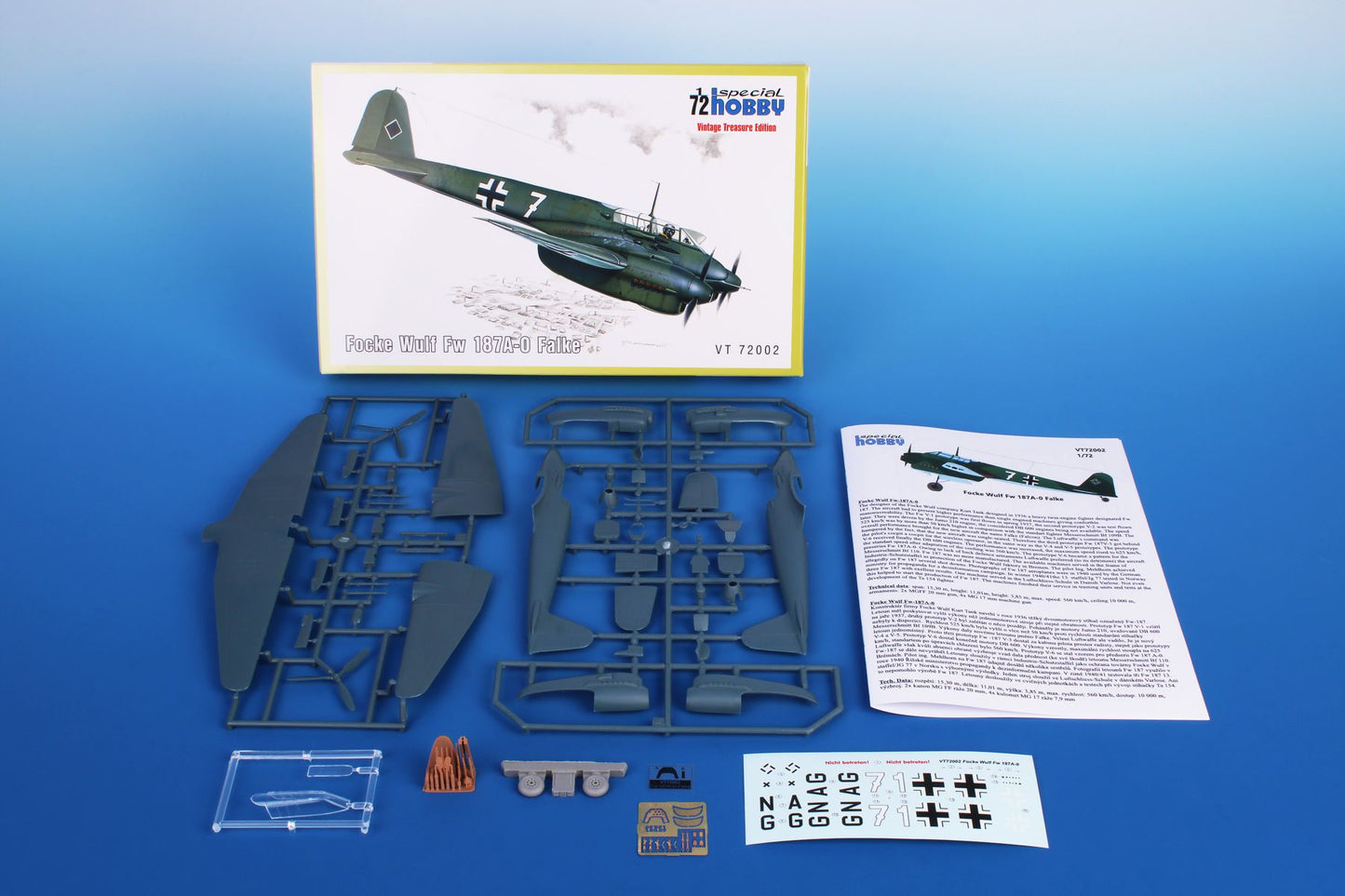Special Hobby VT72002 1:72 Focke-Wulf Fw-187A-0