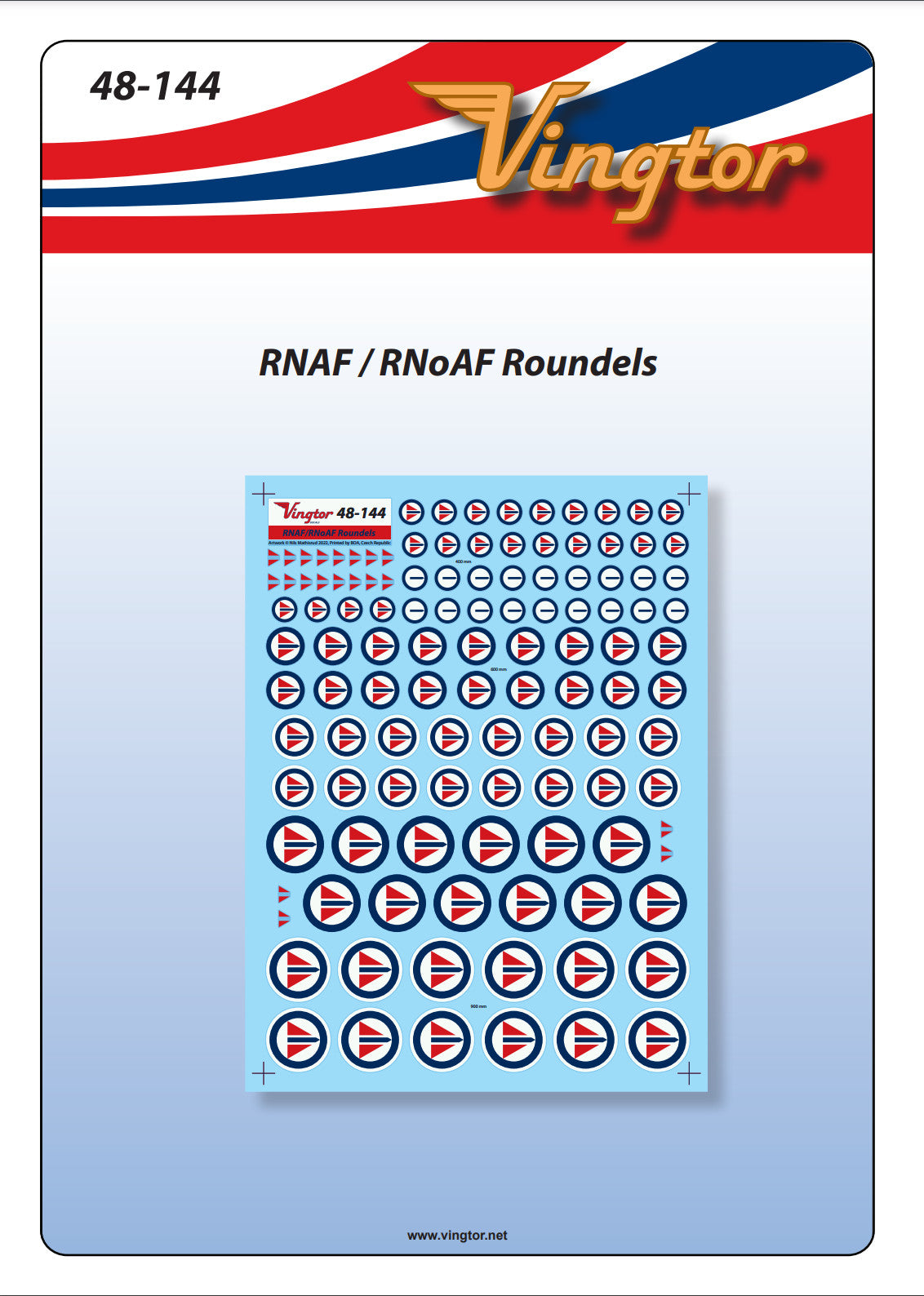 Vingtor Decals 48-144 1:48 RNAF/RNoAF Roundels