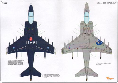 Vingtor Decals 72122 1:72 BAe Harrier - Test & demonstration aircraft #4