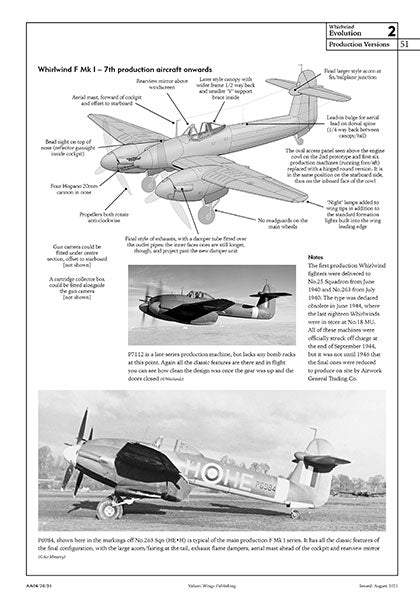 Valiant Wings Publishing AA-04 The Westland Whirlwind Airframe Album No 4 A Detailed Guide to The RAF's Twin-engine Fighter by Richard A. Franks (Second Edition)