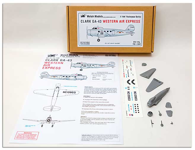 Welsh Models YO-10R 1:144 General-Aviation GA-43 Clark in Western Air Express Livery