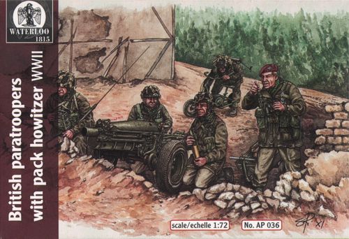 Waterloo 1815 AP036 1:72 British Paratroopers with Howitzer (WWII)