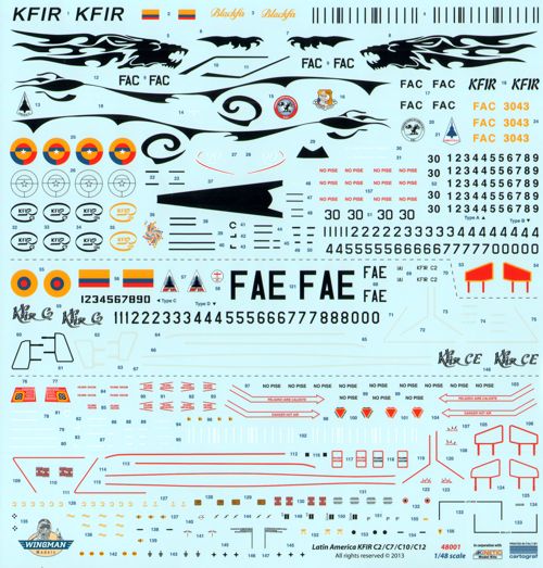 Wingman Models WMD48001 1:48 Latin American KFIRs C-2/C-7/C10/C12